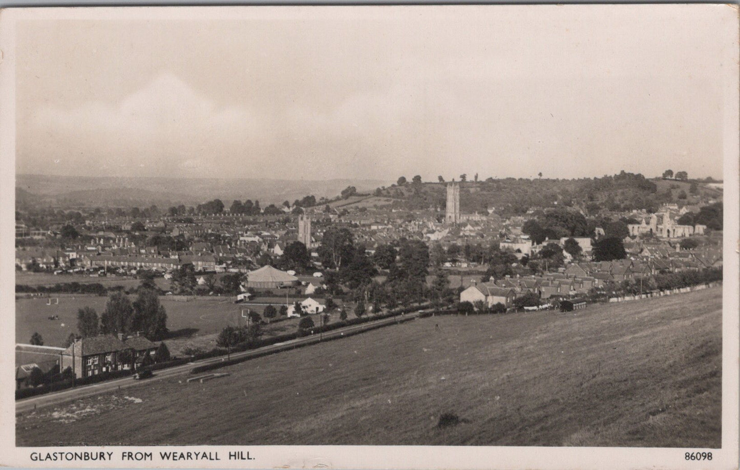 Somerset Postcard - Glastonbury From Wearyall Hill DZ1