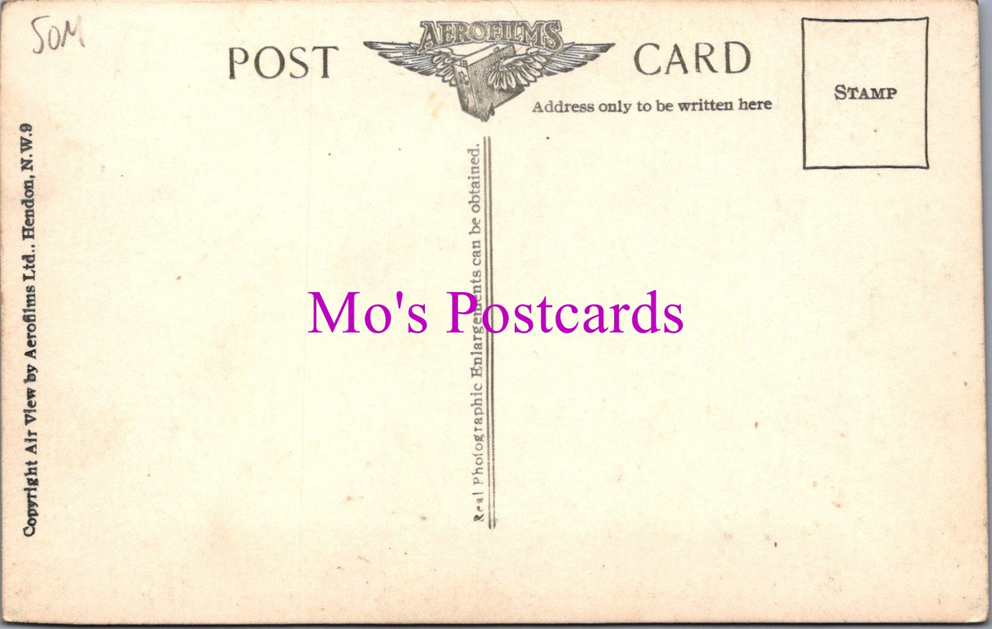 Somerset Postcard - Air View of Porlock Hill DZ15