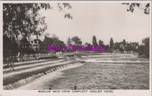 Load image into Gallery viewer, Buckinghamshire Postcard - Marlow Weir From Compleat Angler Hotel DZ185