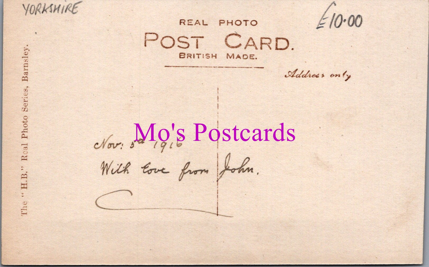 Yorkshire Postcard - Ouselthwaite, Barnsley SW15107