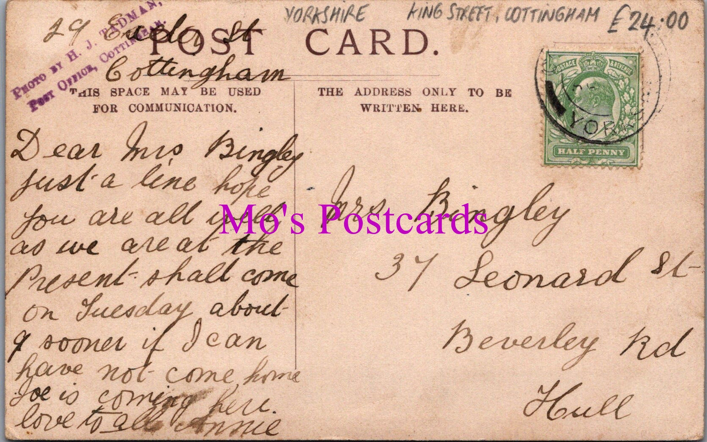 Yorkshire Postcard - King Street, Cottingham SW15129