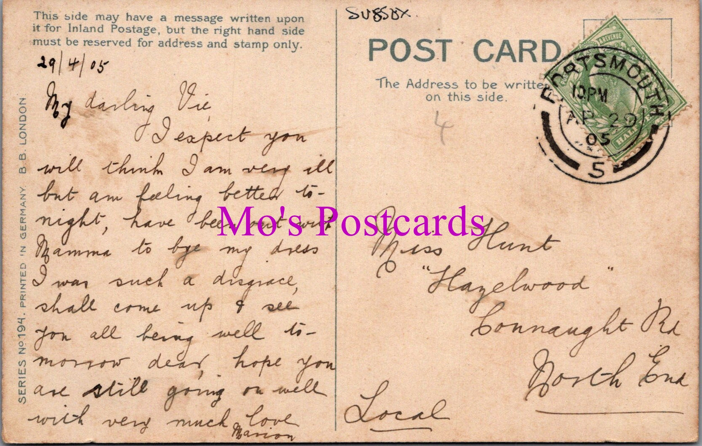 Sussex Postcard - The Village Church, Clayton SW16245