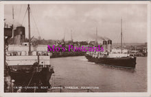 Load image into Gallery viewer, Kent Postcard - Cross Channel Boat Leaving Harbour, Folkestone SW14865