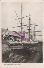 Load image into Gallery viewer, Naval Postcard - H.M.S.Calliope in Dry Dock SW14880