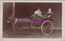 Load image into Gallery viewer, Ancestors Postcard - Two Ladies Riding in a Donkey Cart SW14988