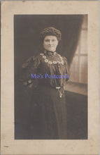 Load image into Gallery viewer, Social History Postcard - Lady Possibly Wearing a Wig DZ61
