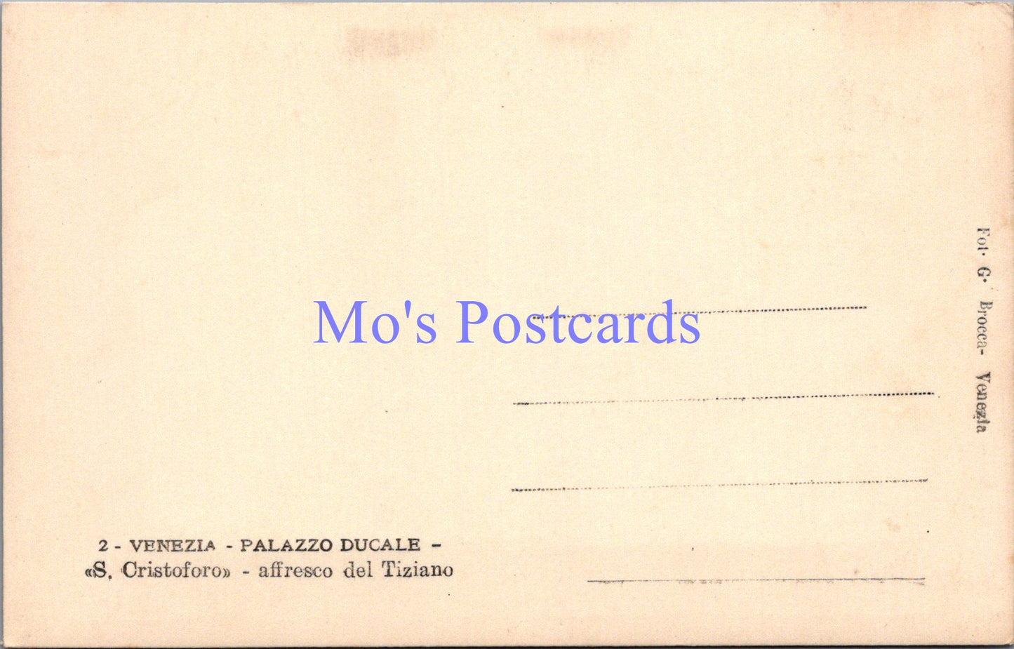 Art Postcard - S.Cristoforo, Affresco Del Tiziano, Palazzo Ducale DZ85
