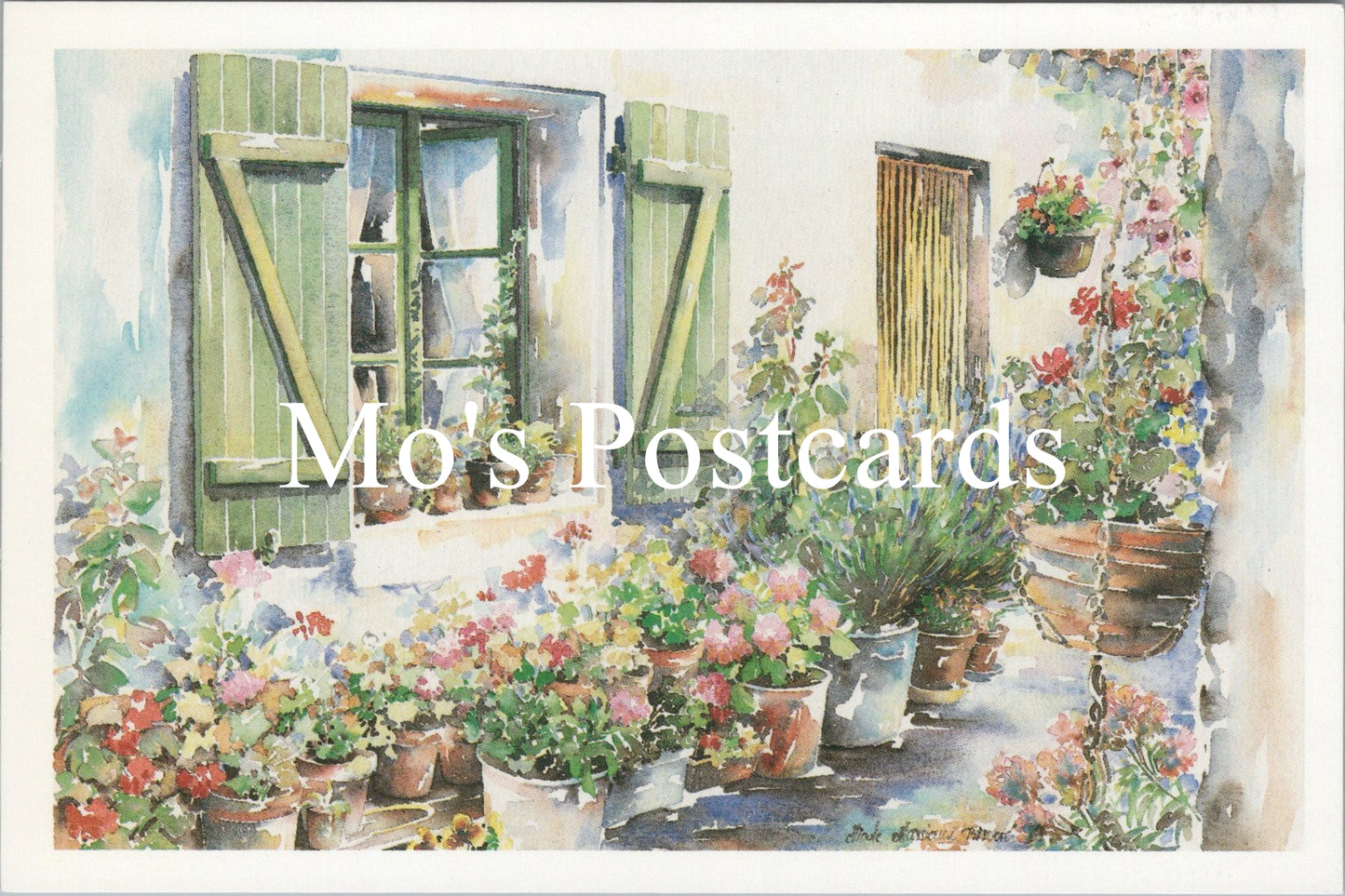 Flowers Postcard - Les Geraniums, Aquarelle De Nicole Massiaux SW16753