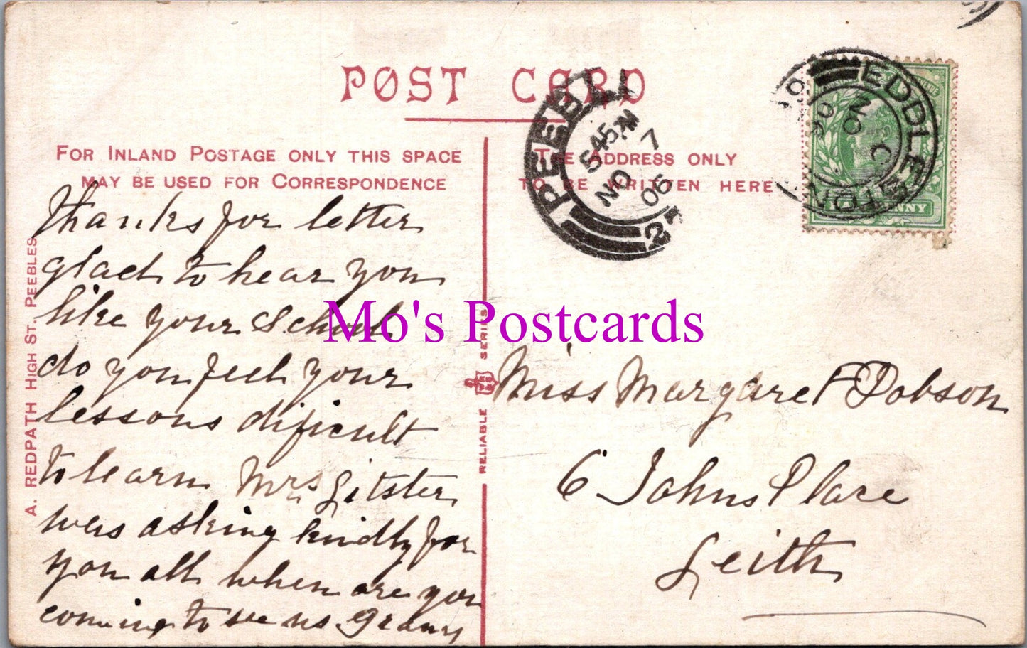 Scotland Postcard - The Gardens, Darnhall, Peebles SW15844