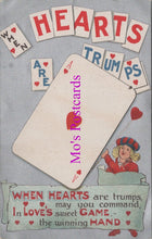 Load image into Gallery viewer, Playing Cards Postcard - When Hearts Are Trumps SW15759
