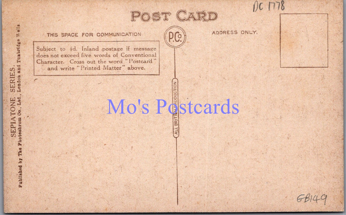 Kent Postcard - Folkestone: Caesars Camp DC1778