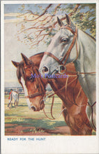 Load image into Gallery viewer, Animals Postcard - Horses Ready For The Hunt SW14370