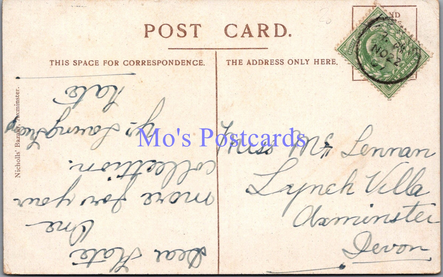 Devon Postcard - Combpyne, Combe Pyne Church SW14373