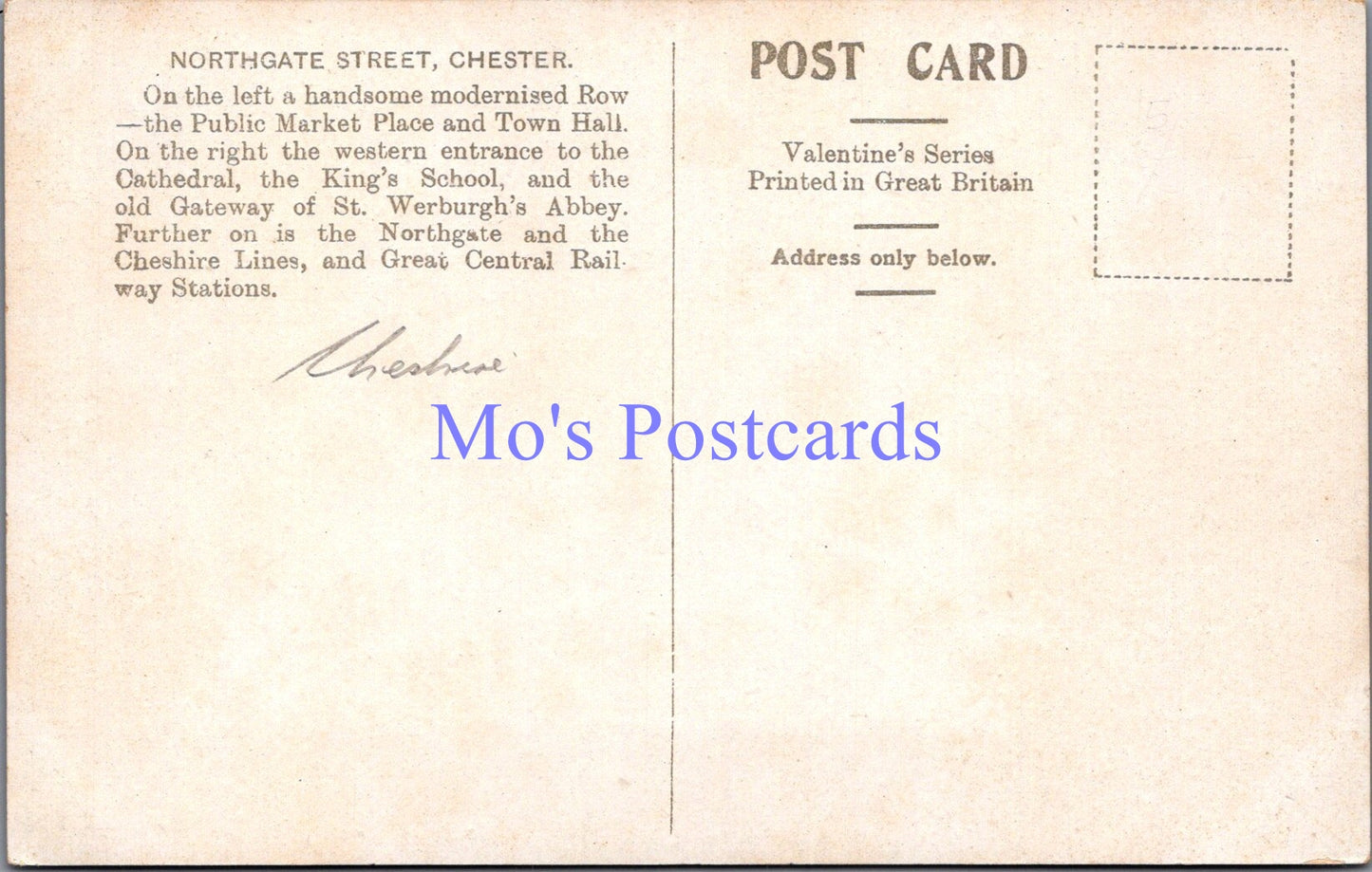 Cheshire Postcard - Northgate Street, Chester SW14378