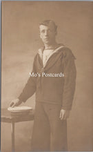 Load image into Gallery viewer, Naval Postcard - British Navy Sailor From HMS Hecla SW20243