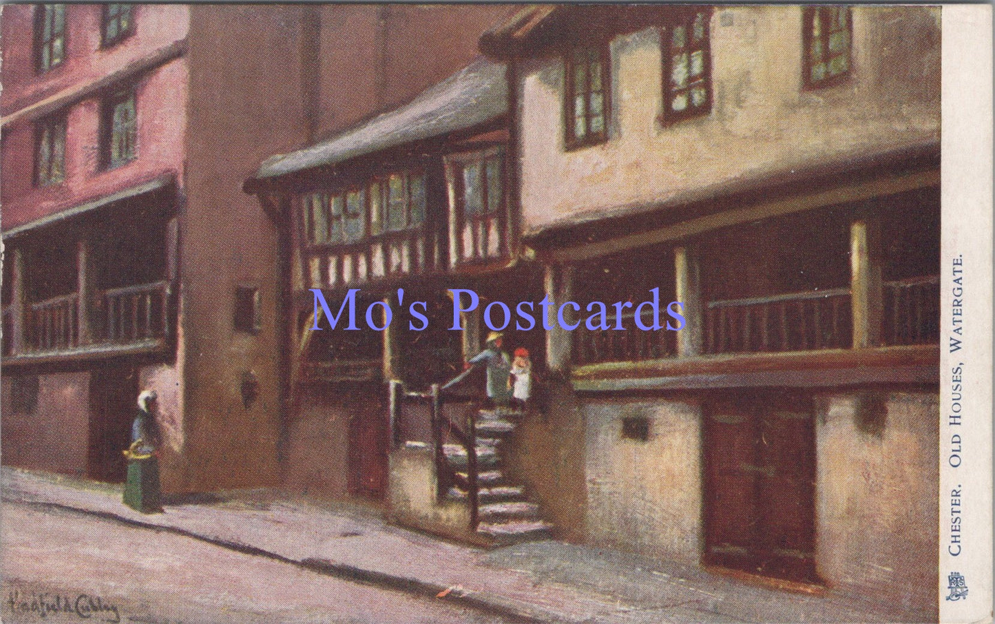Cheshire Postcard - Chester Old Houses, Watergate DC2367