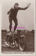 Load image into Gallery viewer, Military Postcard - Motor Cycle Display By Dispatch Riders SW14627