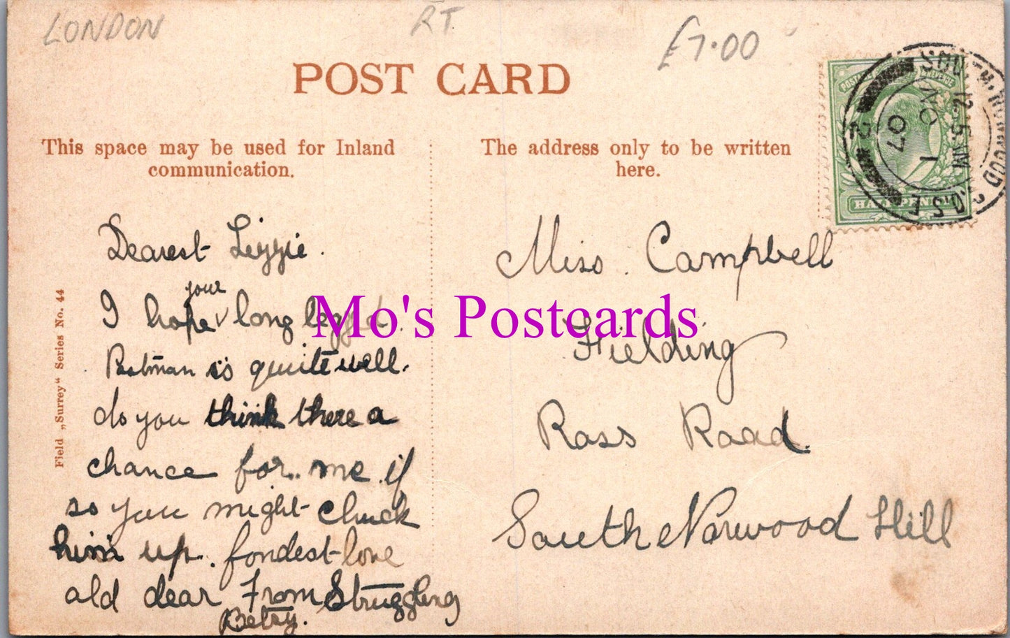 London Postcard - Portland Road, South Norwood SW14630