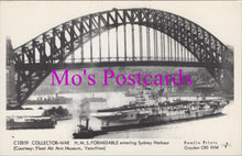 Load image into Gallery viewer, Naval Postcard - H.M.S.Formidable Entering Sydney Harbour SW14579