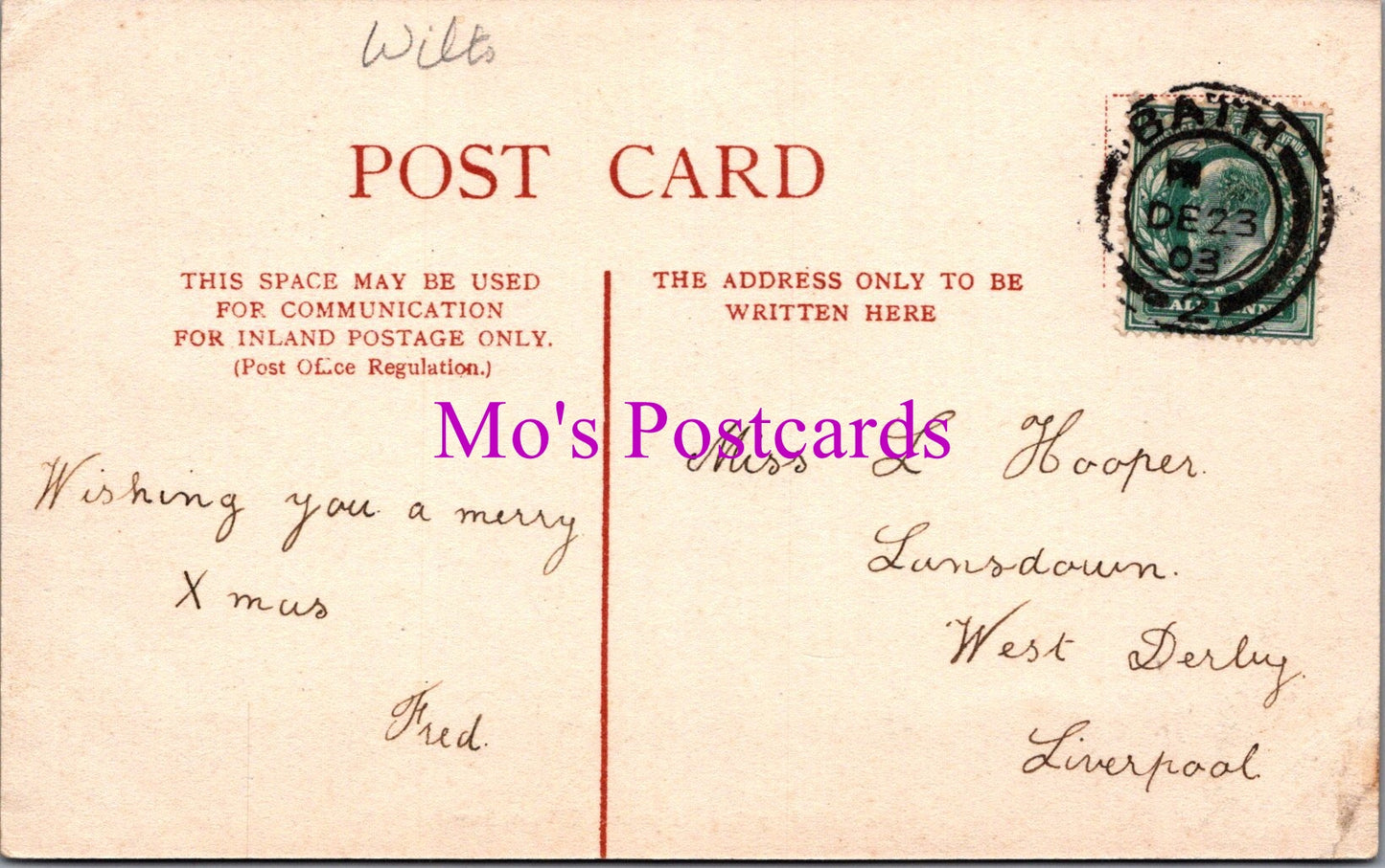 Wiltshire Postcard - Spye Park, Bromham SW15254