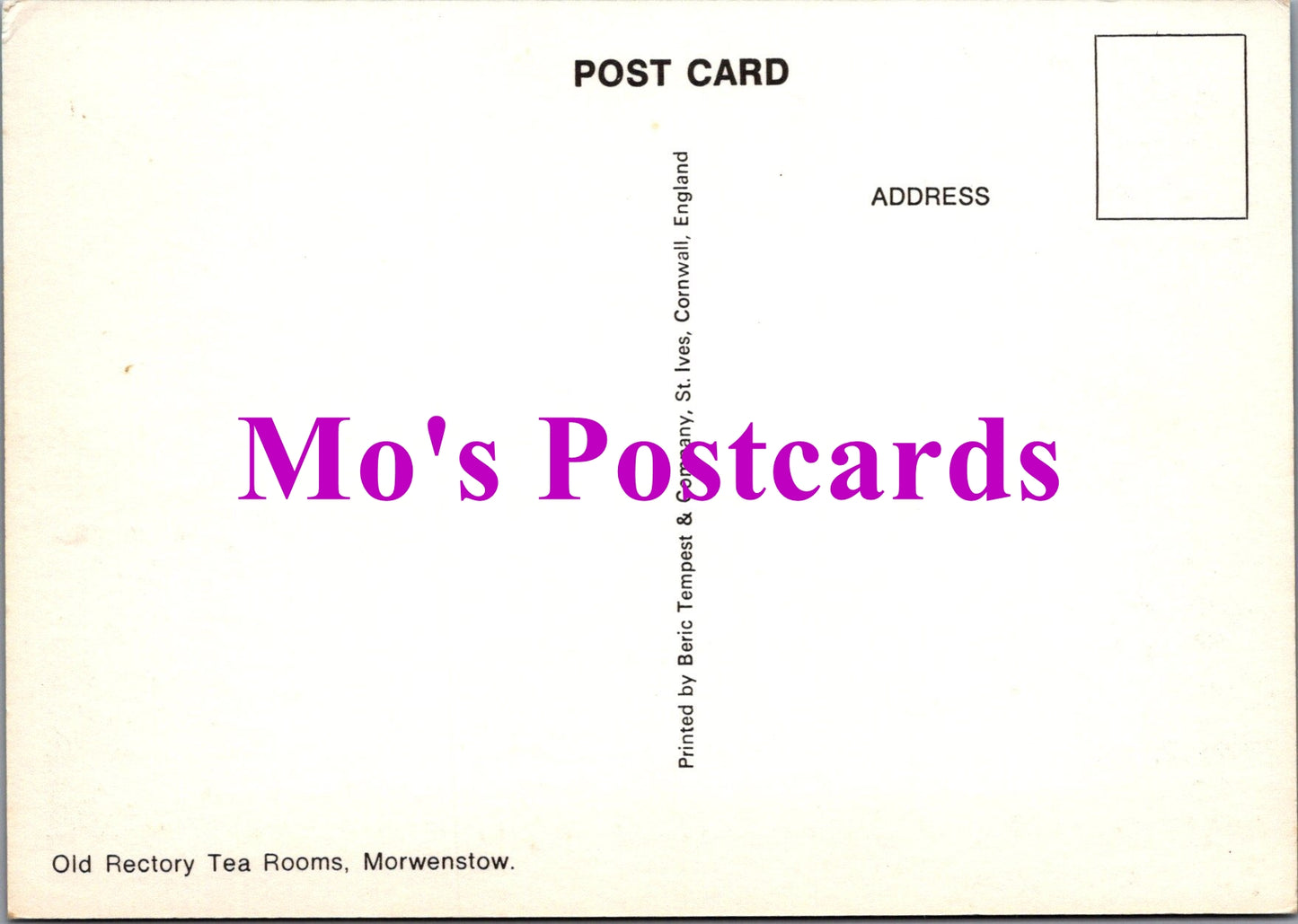 Cornwall Postcard - Old Rectory Tea Rooms, Morwenstow SW14952