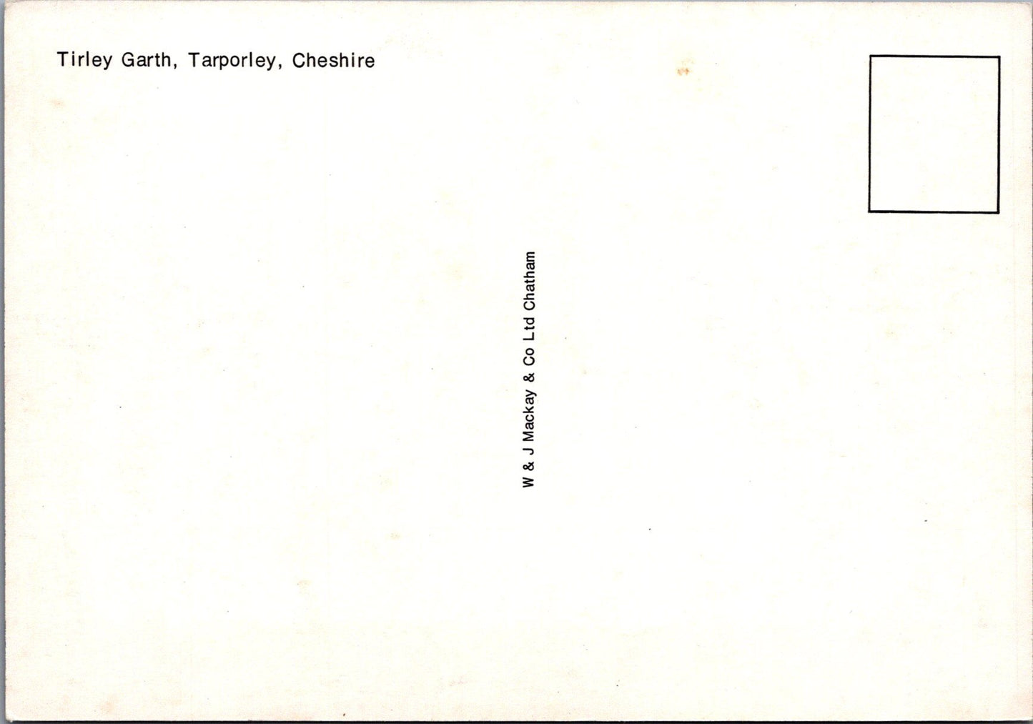 Cheshire Postcard - Tirley Garth, Tarporley SW15918