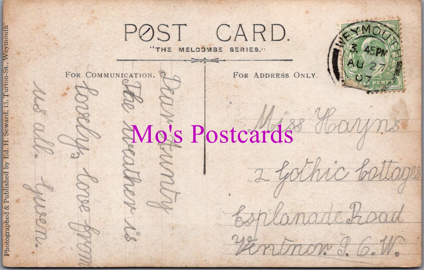 Dorset Postcard - Greetings From Weymouth SW14184