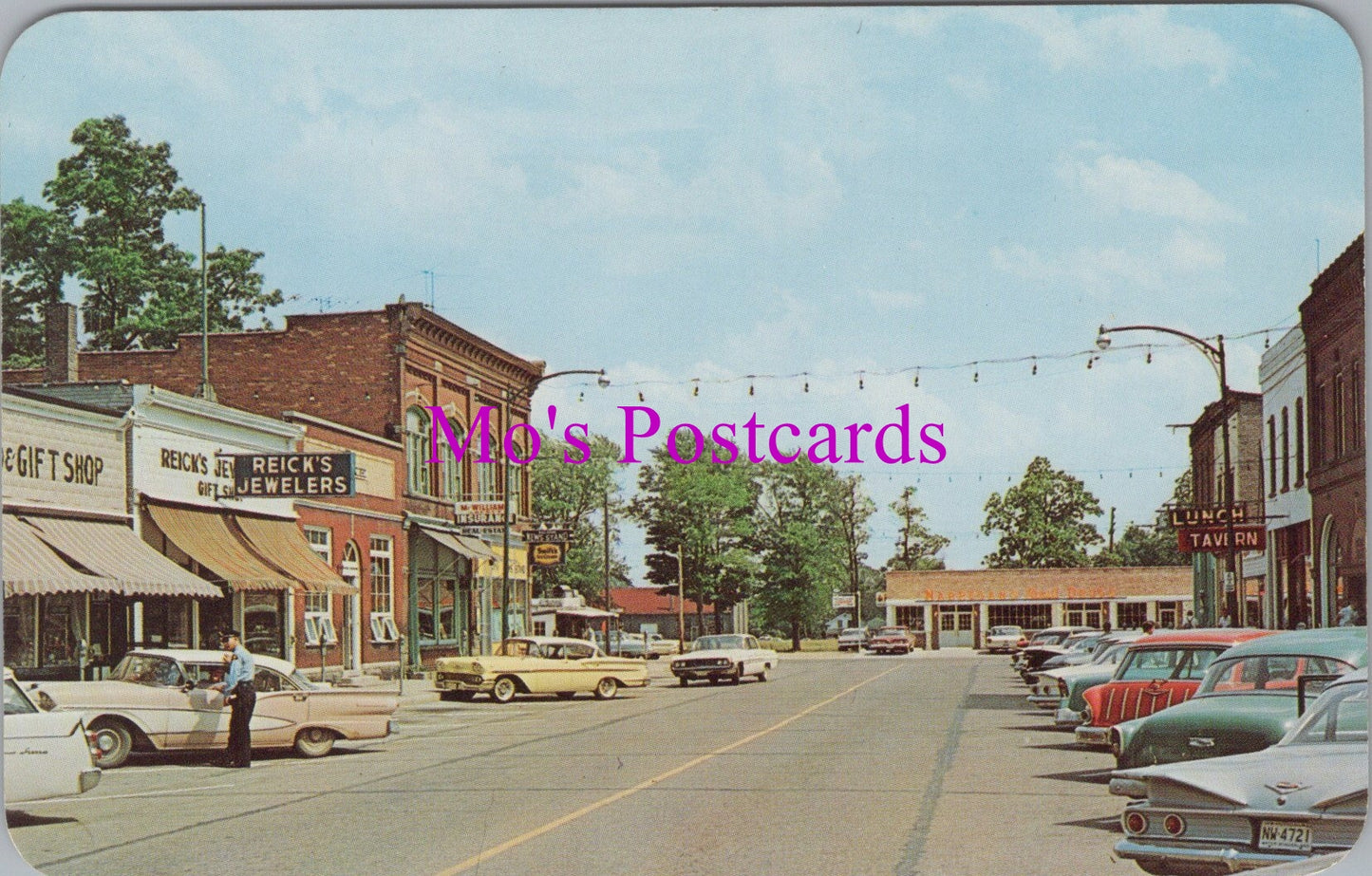 America Postcard - Phelps Street, Decatur, Michigan SW14212