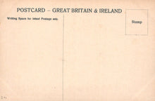 Load image into Gallery viewer, Vintage postcard back with text for Great Britain & Ireland, featuring a stamp area.