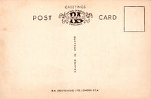 Load image into Gallery viewer, Vintage postcard with 'RA' logo and text on a beige background