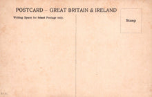 Load image into Gallery viewer, Vintage-style postcard back with text for Great Britain & Ireland, featuring a stamp area.