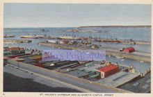 Load image into Gallery viewer, Harbor scene with boats and buildings, featuring 'Mo's Postcards' branding.