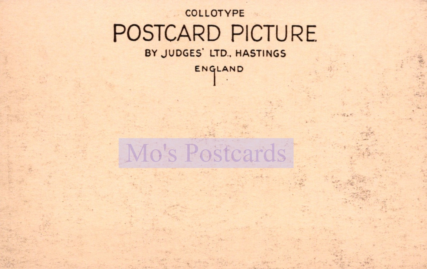Vintage-style postcard with 'Collotype Postcard Picture' text and 'Mo's Postcards' branding.