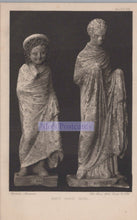 Load image into Gallery viewer, Two classical statues of a boy and a girl on a dark background