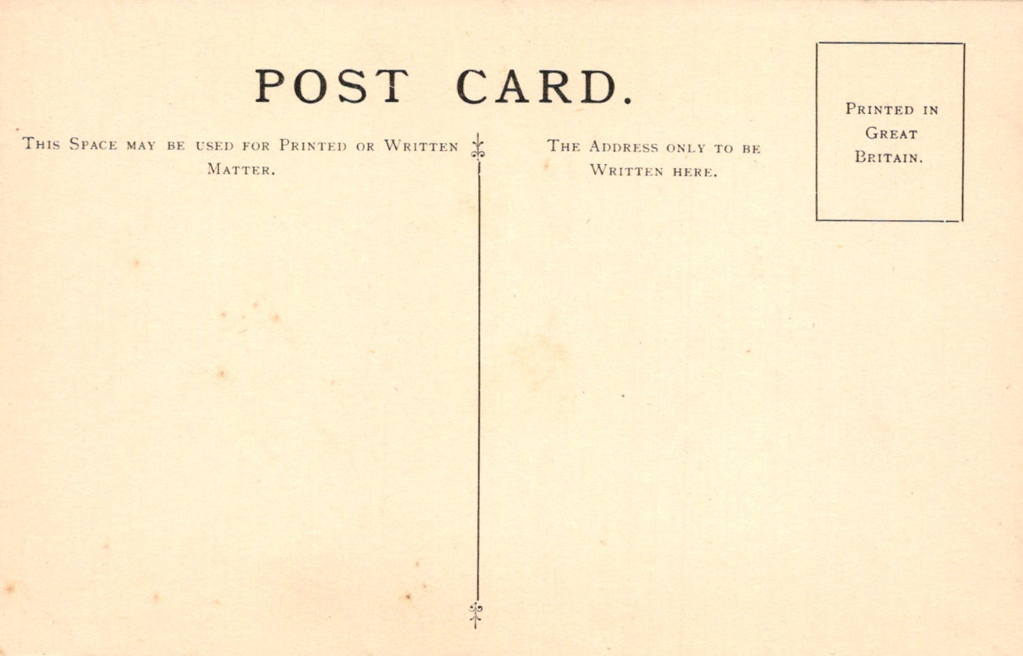 Vintage postcard with text and a line on a beige background