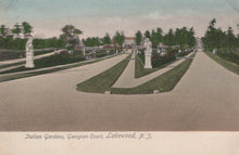 Load image into Gallery viewer, Vintage image of Italian Gardens at Georgian Court in Lakewood, NJ