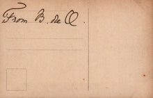 Load image into Gallery viewer, Vintage-style postcard with 'From B. de Q.' text on a beige background