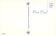 Load image into Gallery viewer, Vintage postcard with Scout logo and text on a light background
