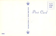 Load image into Gallery viewer, Vintage postcard with Boy Scouts of America logo and text on a white background