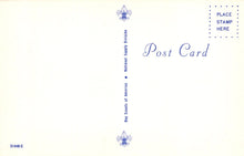 Load image into Gallery viewer, Back of a postcard with Scouting logo and text