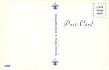 Load image into Gallery viewer, Vintage postcard with Boy Scouts of America logo and text on a light background