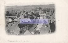 Load image into Gallery viewer, Vintage black and white postcard of Yalding, Kent with a bird's eye view of houses.