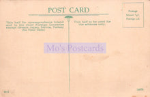 Load image into Gallery viewer, Vintage postcard with text and branding, featuring a light brown background.