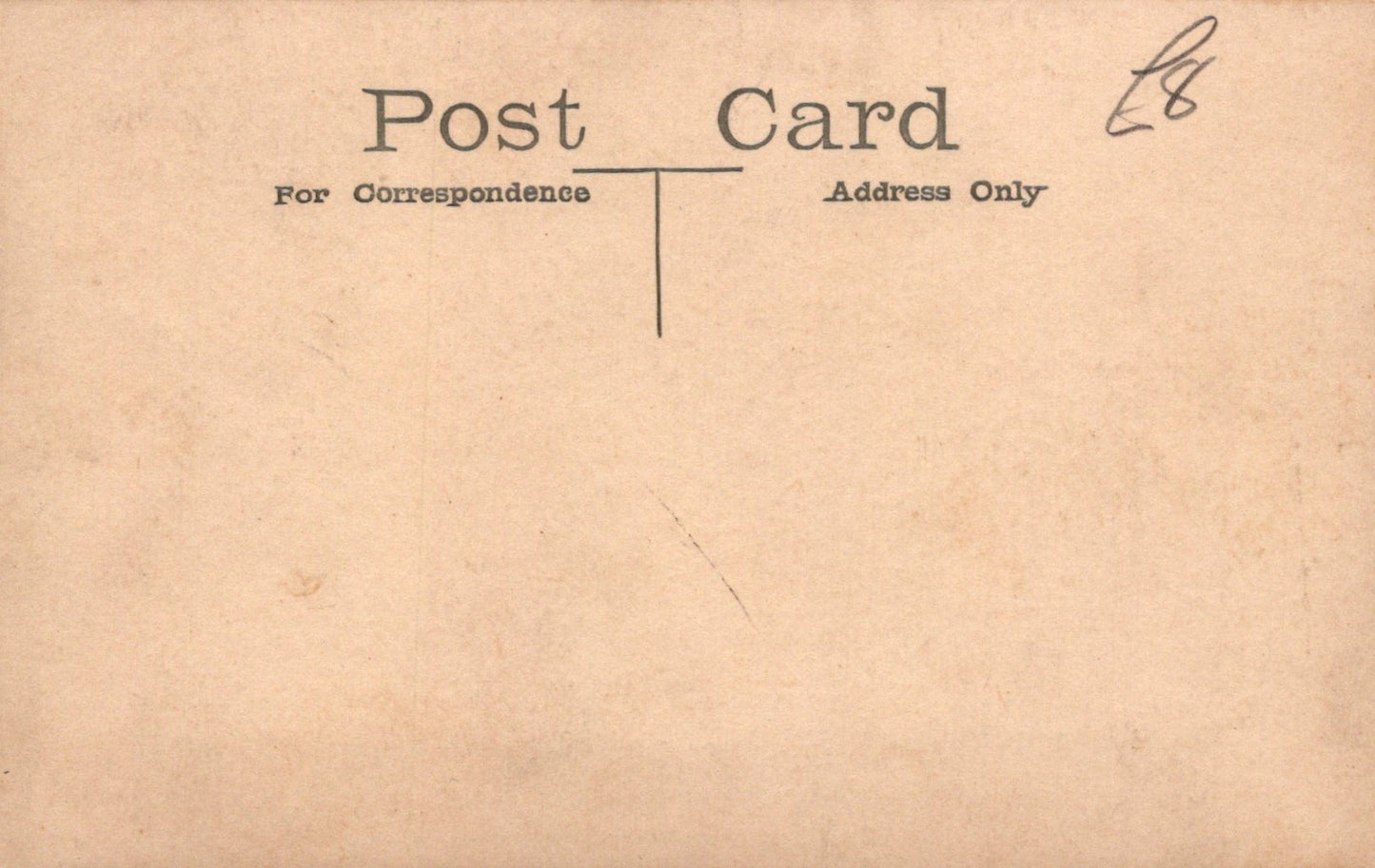 Vintage-style postcard with 'For Correspondence Address Only' text on a beige background