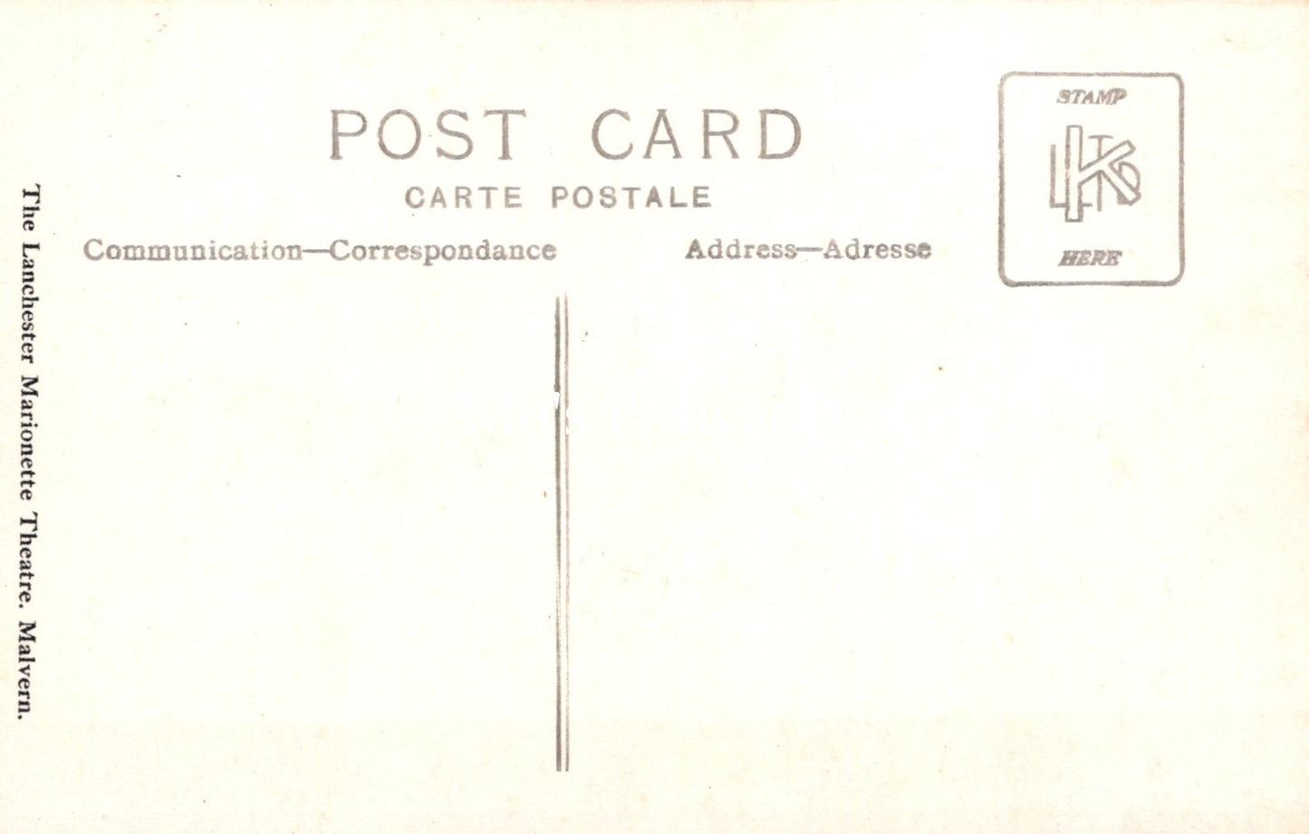 Theatrical Postcard - The Lanchester Marionette Theatre SW19200