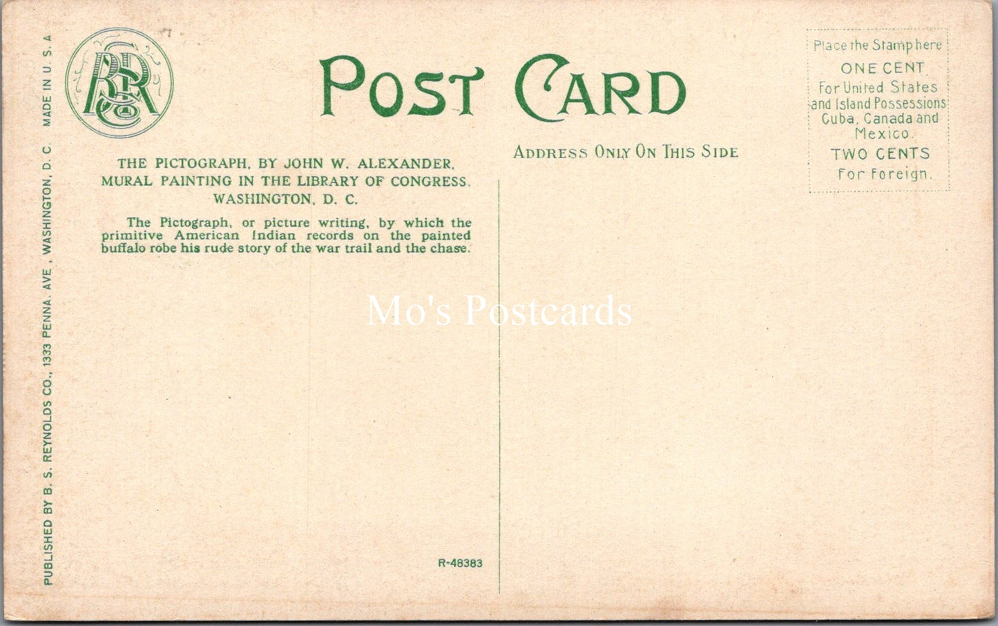 American Art Postcard - The Pictograph By John.W.Alexander SW18020