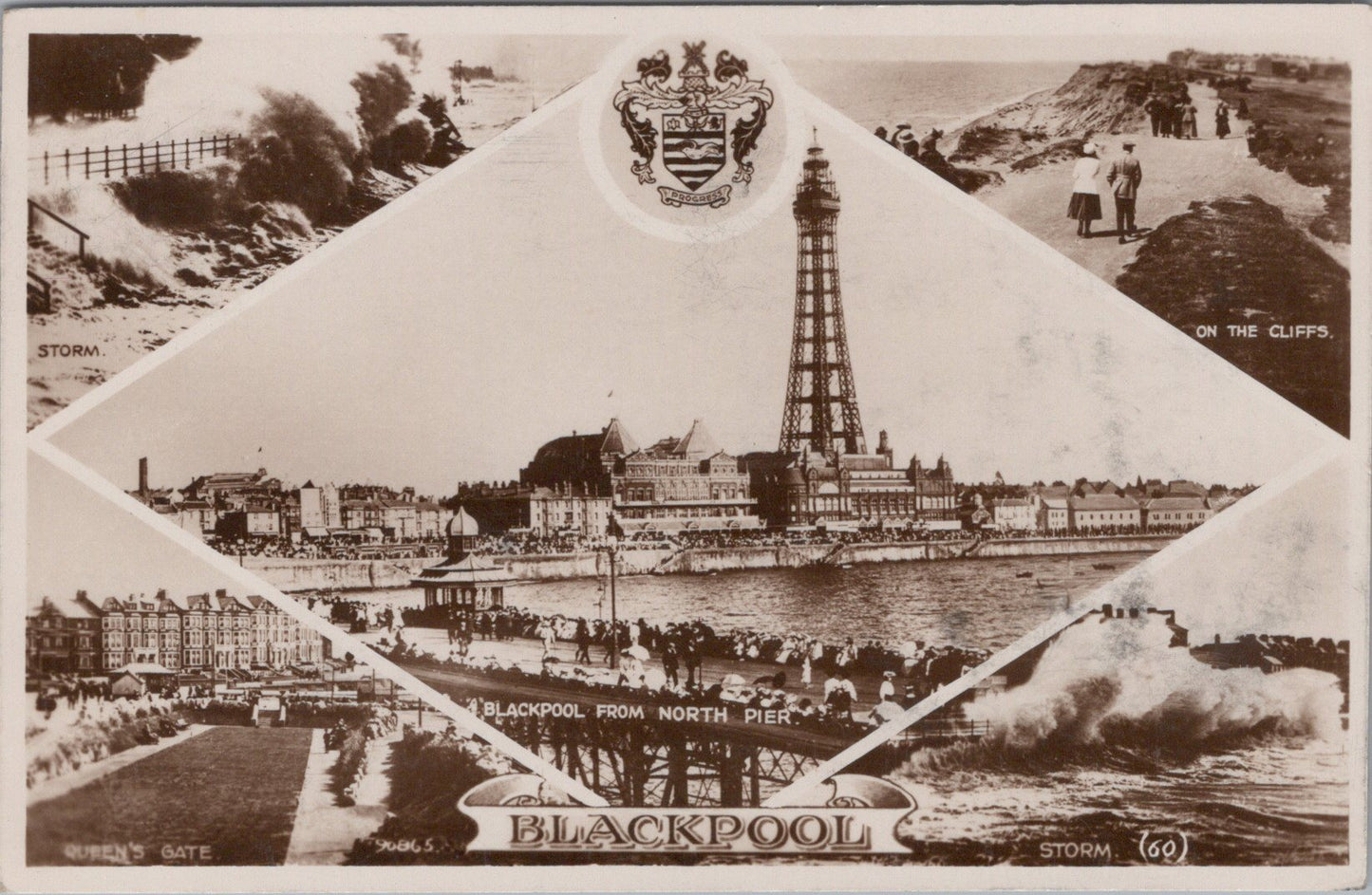 Lancashire Postcard - Views of Blackpool SW17007