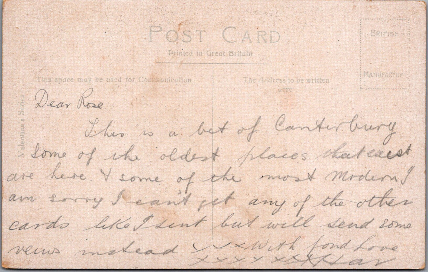 Kent Postcard - Christchurch Gateway, Canterbury Cathedral SW17014