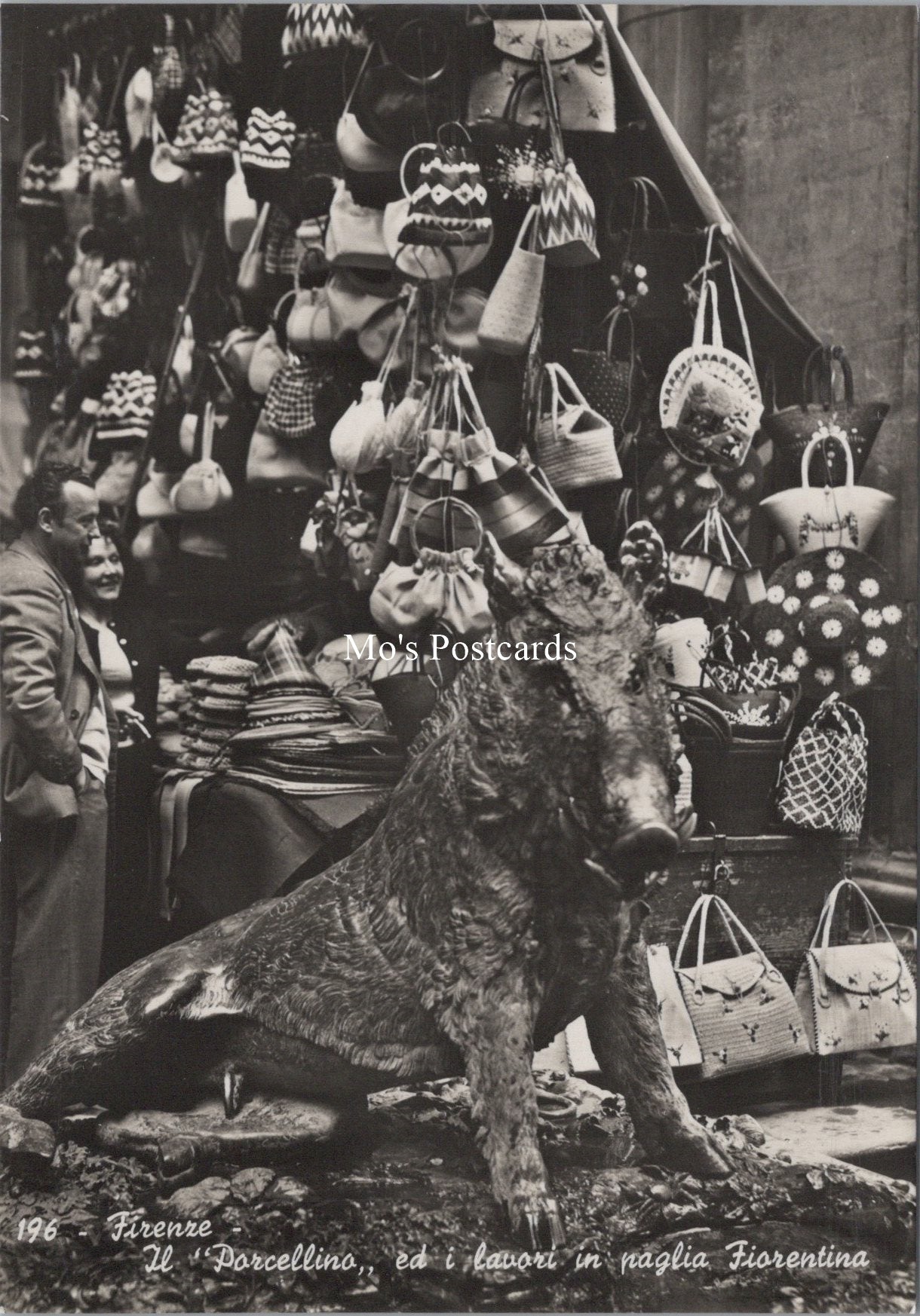 Italy Postcard - Firenze, The Young Pig and Florence Straw Works SX408