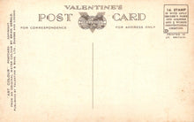 Load image into Gallery viewer, Vintage Valentine's postcard with text and a logo on a beige background